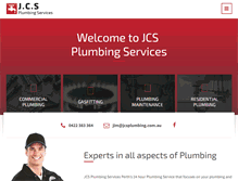 Tablet Screenshot of jcsplumbing.com.au